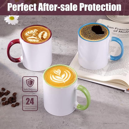 TANGLONG 12PCS Sublimation Mugs-6 Assorted Colors 11oz ceramic cup - Image 5