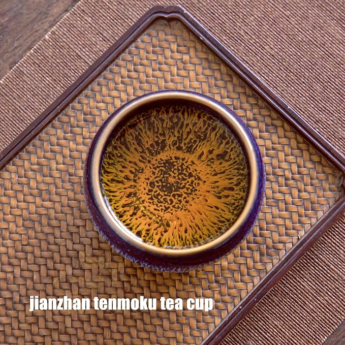 Tenmokus Tea Cup, 4.4 oz Chinese Small Ceramic Cup - Image 6