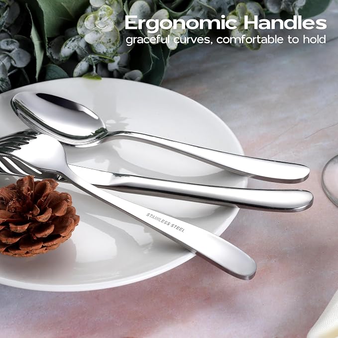 Onader 40 Piece Heavy Duty Silverware, Flatware Set - Image 5