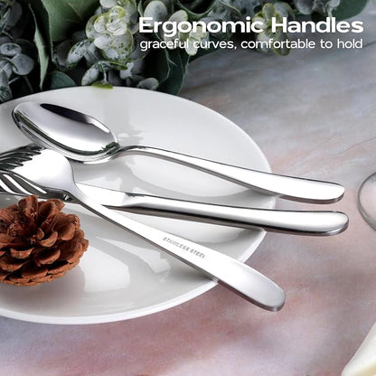 Onader 40 Piece Heavy Duty Silverware, Flatware Set - Image 5