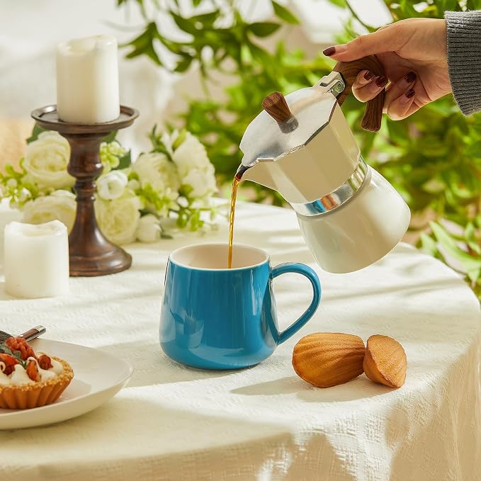 Sweese Porcelain Coffee Mugs Set of 6, 12 Ounce Coffee Cups - Image 8