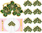 Flower Napkin Rings Set of 8, European Palace-Style Glaze, High-Temperature by Unknown