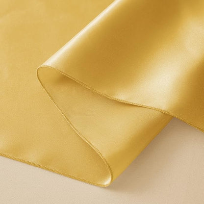 Horbaunal 24 Pack Yellow Gold Satin Table Runner 12 x 108 Inch | Smooth Table - Image 7