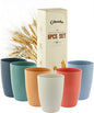 6PCS Wheat Straw Cups, OHOLA Unbreakable Reusable Plastic Drinking Glasses Cups by Ohola+KITCHEN+SUPPLIES