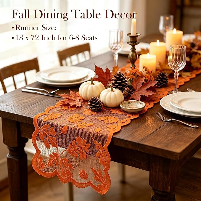 Fall Table Runner Fall Decorations - Image 3