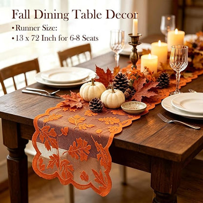 Fall Table Runner Fall Decorations - Image 3