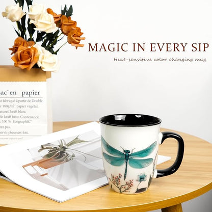 16 oz Dragonfly Coffee Mug, Color Changing Cup | Ceramic Coffee Cup, Heat - Image 7