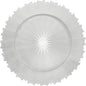 50 Pcs Antique Charger Plates Bulk, 13in Reusable Serving Plates Embossed Rim Plastic Party Dinner Plate Chargers Round Decorative Server Plate for Wedding Party Event Tableware
