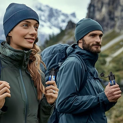 Straw Water Filter, Portable Water Filtration System Water Purifier, Personal Outdoor Emergency Survival Gear for Hiking Travel Camping Accessories Emergency Preparedness Outdoor Activities