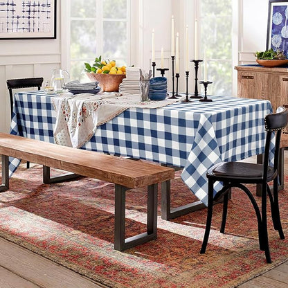 54 x 108 Inch Checkered Tablecloth Rectangle - Image 6