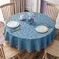 Smiry Round Table Cloth, Waterproof Heavy Duty Vinyl Tablecloths, Wipeable Washable Table Cover for Kitchen and Dining Room (Stone Blue, 70" Round)