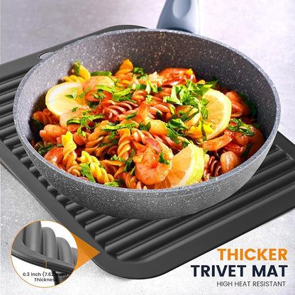 Silicone Trivet Mats 2 Heat Resistant Pot Holders Multipurpose Non-Slip Hot Pads - Image 4