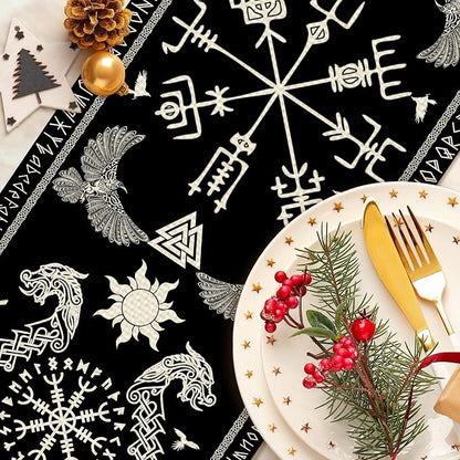 Viking Burlap Table Runner Seasonal Spring Fall Kitchen Dining Linen Table - Image 4
