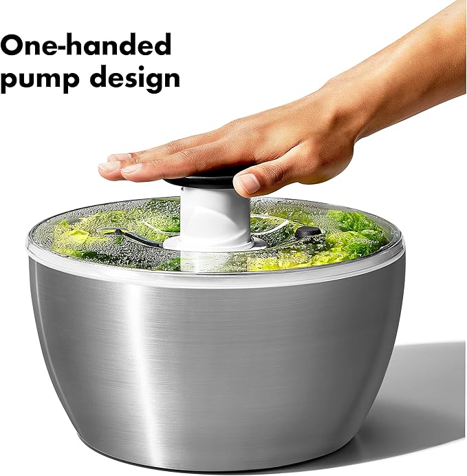 OXO Steel Salad Spinner - Image 3