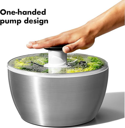 OXO Steel Salad Spinner - Image 3