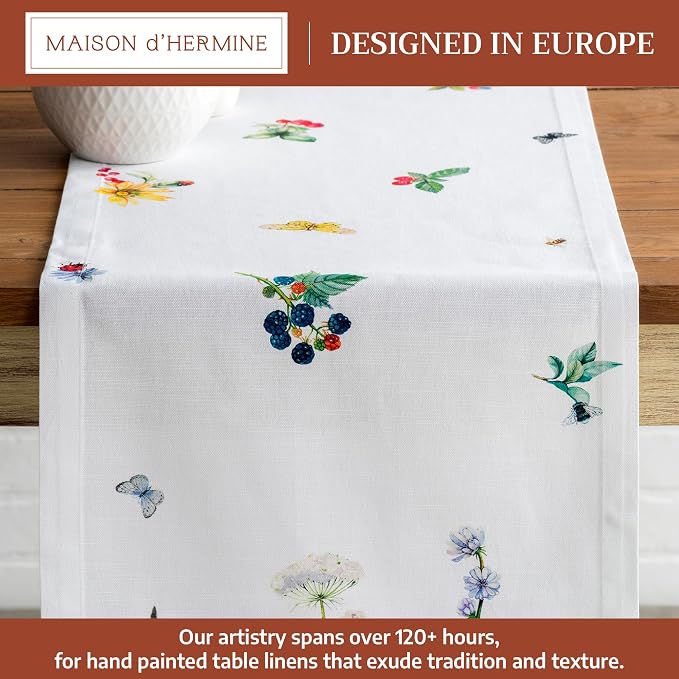 Maison d' Hermine Table Runner 100% Cotton 14.50" x 108" | Table Runners 108 - Image 2