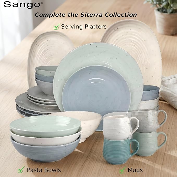 Sango Siterra Artist's Blend 16-Piece Stoneware Dinnerware Set - Image 6