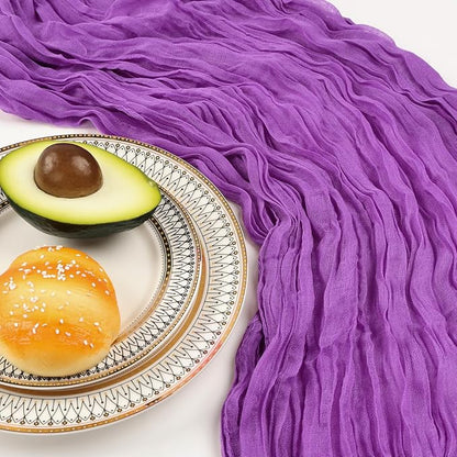 6 Pack 10Ft Purple Cheesecloth Table Runner 23 x 120 Inch | Gauze Rustic Boho - Image 5