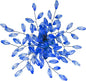 Napkin Rings Set of 12 for Dining Table Decoration Parties Everyday Metal Napkin Holder Leaf Blue (Pack of 12)