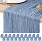 Pesonlook Cheesecloth Table Runner Dusty Blue, 20 Pack 17.7x108 inch, Long | by Pesonlook