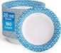 MUCHII 20 Oz Paper Bowls 180 Count Disposable Bowls, Printed Soak Proof Large by MUCHII