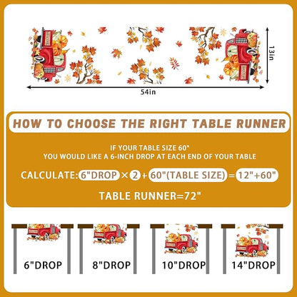Bonsai Tree Table Runner Fall 54, Small Fall Runner - Image 2
