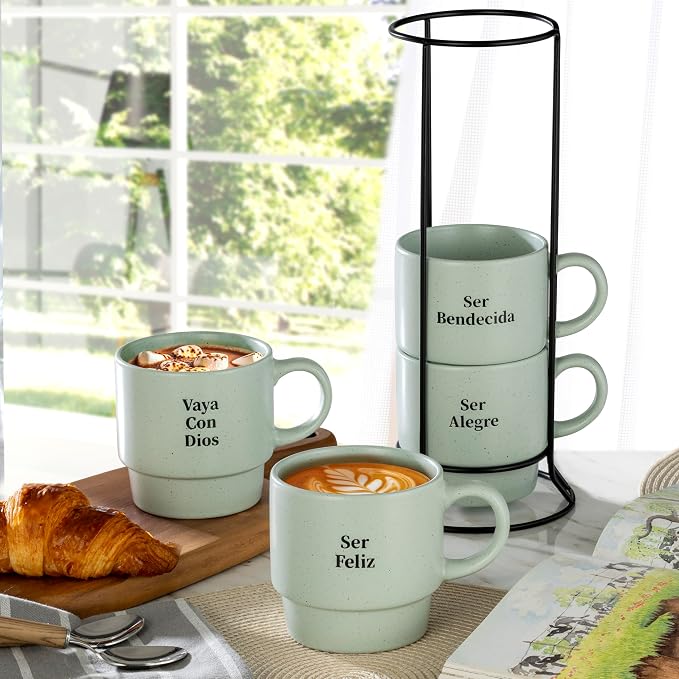 Signature Housewares Stackable Coffee Mug Tower Set - Image 6