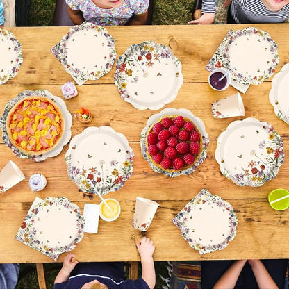 250Pcs Vintage Wildflower Party Supplies - Image 6