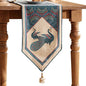 bilingaier Vintage Blue Peacock Small Table Runner by bilingaier