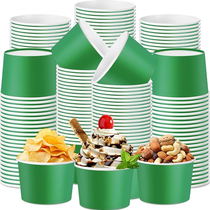 Jingmore Paper Ice Cream Cups 9oz Colored Disposable Dessert Bowls by Jingmore