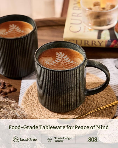 famiware Coffee Mug Set for 8, Star 16 oz Catering Mugs Cup Set - Image 2