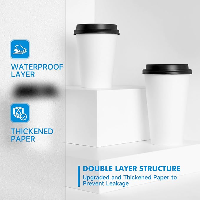 RACETOP Disposable Paper Coffee Cups - Image 6