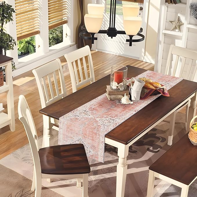 Snycler Table Runner Boho Table Runners Vintage Elegant Farmhouse Table Center - Image 2