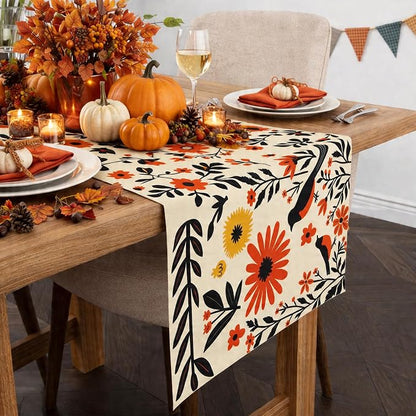 Fall Decor - Floral Table Runner | Autumn Decorations - Image 2