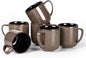 LERATIO Ceramic Coffee Mugs Set of 6, 12oz Handmade Coffee Mugs Set | Large by LeRatio