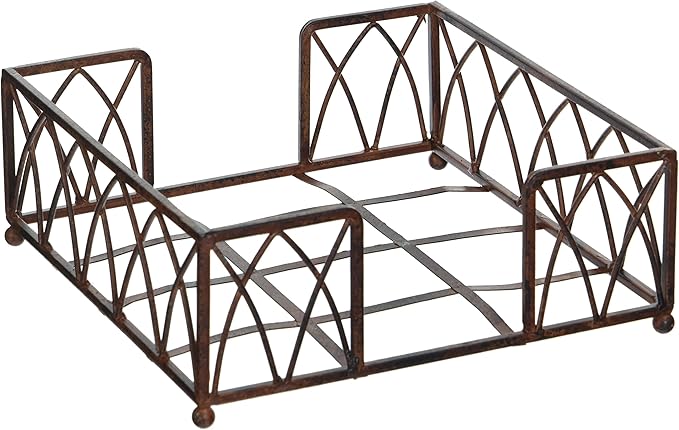Boston International Lunch Napkin Caddy, Arch Design in Aged Chestnut by BostonInternational