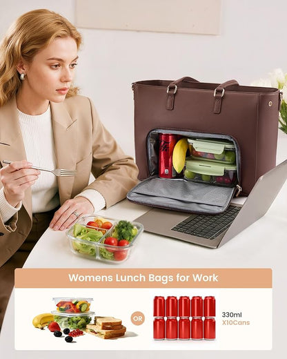 LOVEVOOK Lunch Tote Bag for Women, 3 in 1 Work Bag - Image 3