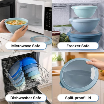 Zulay Kitchen 12 Piece Plastic Mixing Bowls - Image 6