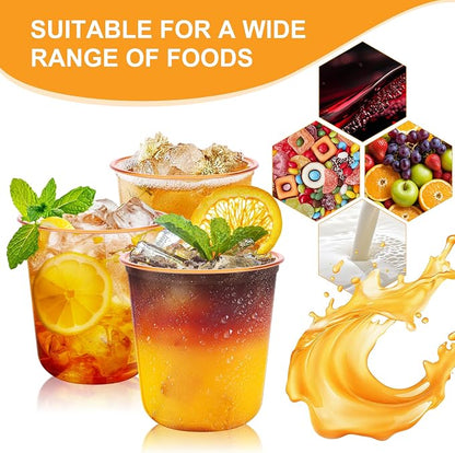 KesaPlan 100Pcs 12oz Orange Plastic Party Cup, Disposable Wine Cocktail Cup | - Image 9