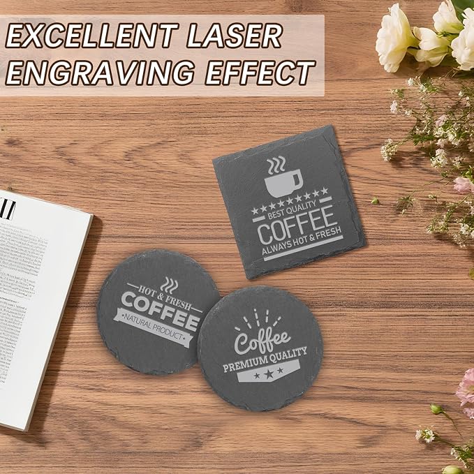 24pcs Slate Coasters, Hand Painted DIY, Scratch Resistant Bottom - Image 7