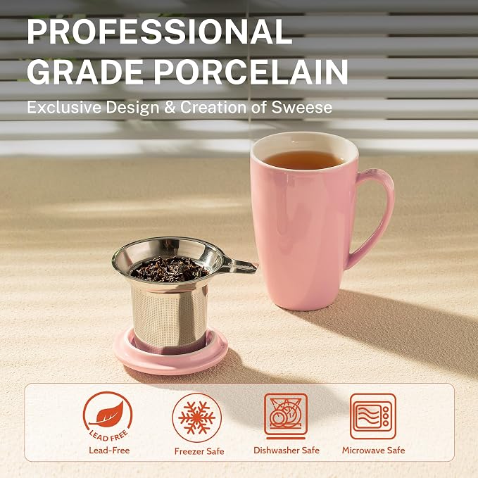 Sweese 15 OZ Porcelain Tea Mug - Image 3