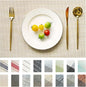 Placemats Set of 8 Vinyl/Plastic Woven Place Mats for Kitchen Table Indoor/Outdoor Washable Placemat Wipeable Dining Table Mats (Beige,8)