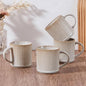 E-far Coffee Mugs Set of 4, 12 oz Stoneware Coffee Cups by E-far