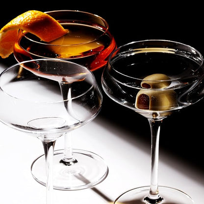 LEMONSODA Classic Martini Glasses 6oz, Hand Blown Ribbed Design | Inspired by - Image 5