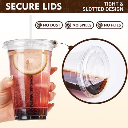 YEEHAW 16 oz 100 Pack Disposable Iced Coffee Cups - Image 3