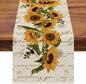 Seliem Fall Sunflowers Table Runner, Vintage Spring Summer Flower Home | by Seliem