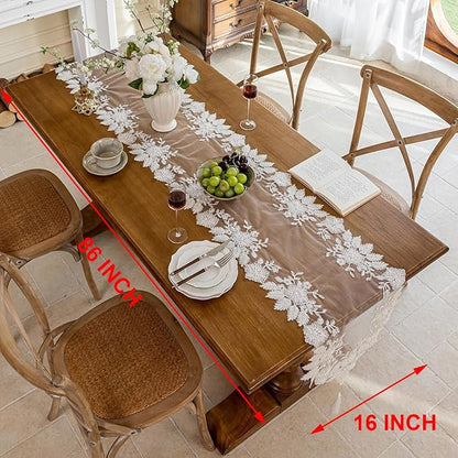 Embroidered Lace Table Runner - Image 8