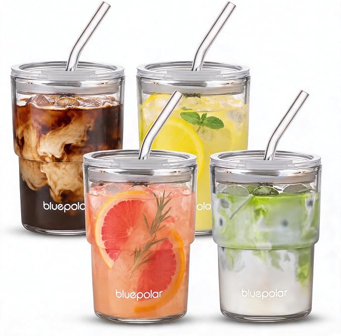 BLUEPOLAR 13oz/400ml Glass Water Tumbler by BLUEPOLAR