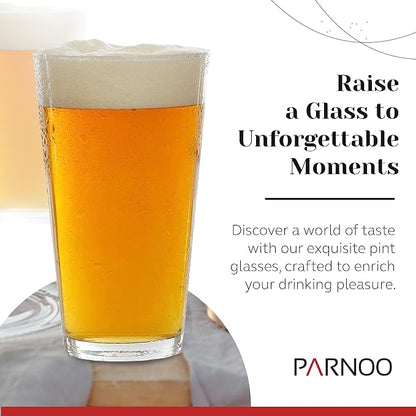 Bulk Classic Premium Beer Pint Glasses 16 Ounce – Set Of 12 Highball Cocktail - Image 2