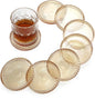 Modern Clear Glass Coaster Set of 8- Coffee Table Coasters, Crystal Coaster by Unknown
